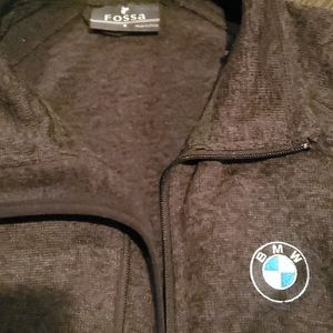 BMW sweater jacket with front zipper size small
